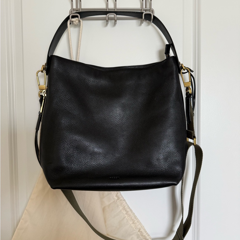 Fossil Black Leather Shoulder Bag